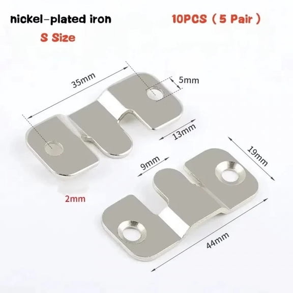 10pcs Flush Mount Bracket Interlock Hanging Buckle Furniture Connector Wall Picture Frame Hanger Display Photo Frames Hooks