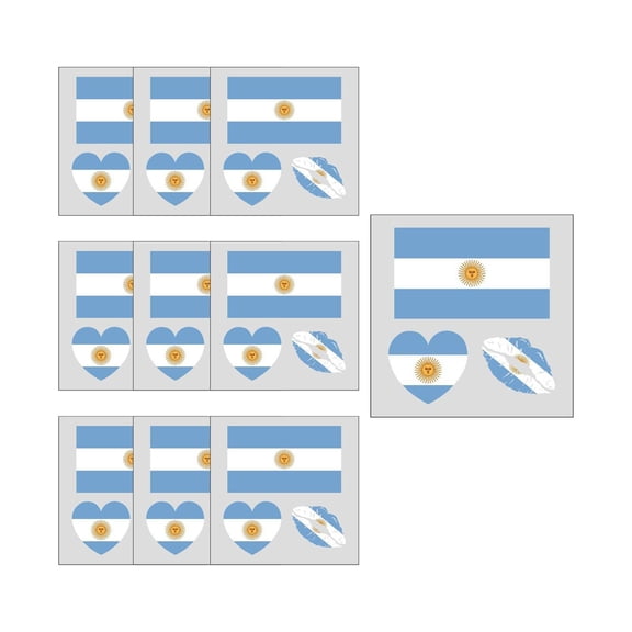 10pcs Football Match Tattoos Stickers | Waterproof Self Adhesive Decals for Sports Fans | World Cup Party Favors, Bar Decor, Scrapbook, Tattoos Stickers,Football Fan Celebration Supplies(B)