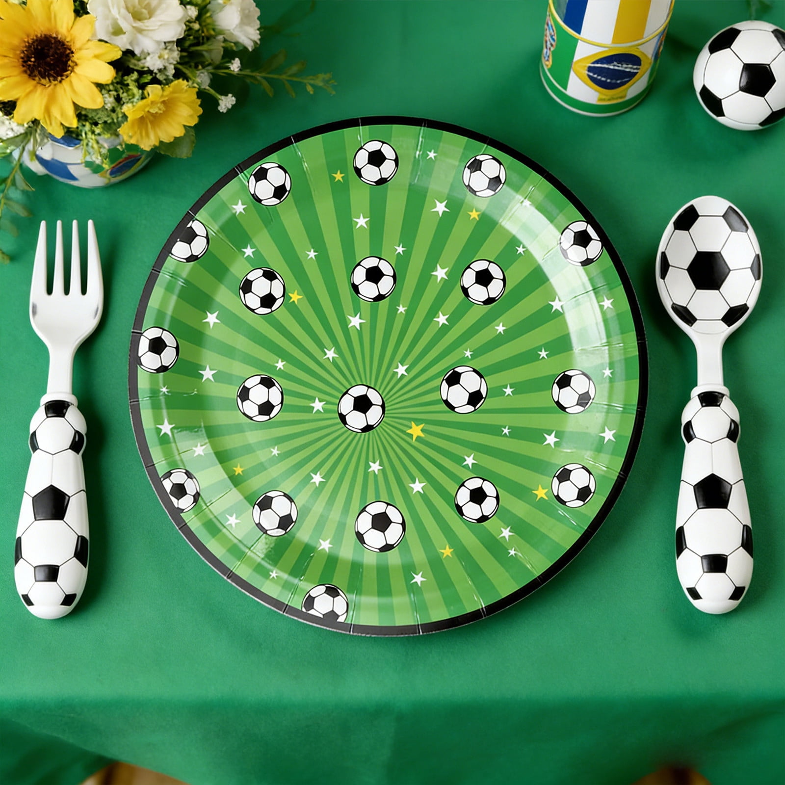 10pcs Football Pattern Paper Plates,Dessert Plates,Shower Birthday ...