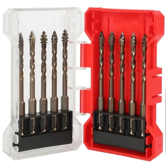 10pcs Four-Edged Eccentric Drill Bit Hexagonal Sawtooth Drill Bit Set Alloy High Hardness Drilling Tool