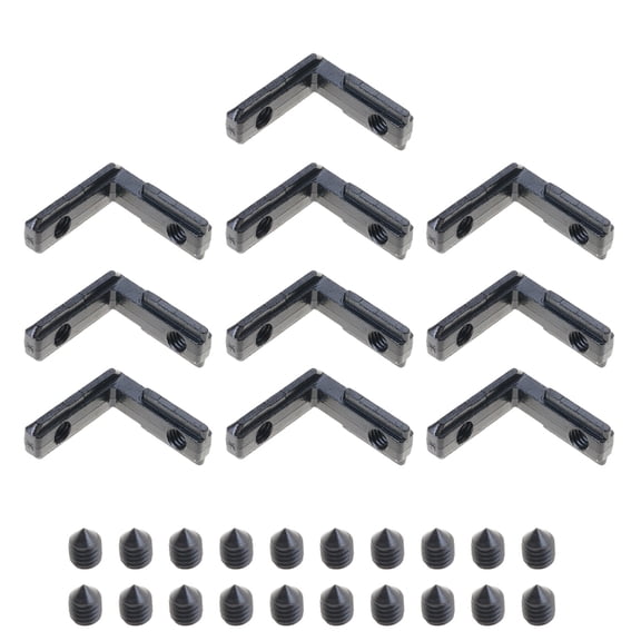 10pcs Frame L Shape Angles Brackets Inner Corner Connectors 90 Degree Bracket Quick Installation for T Slot Application