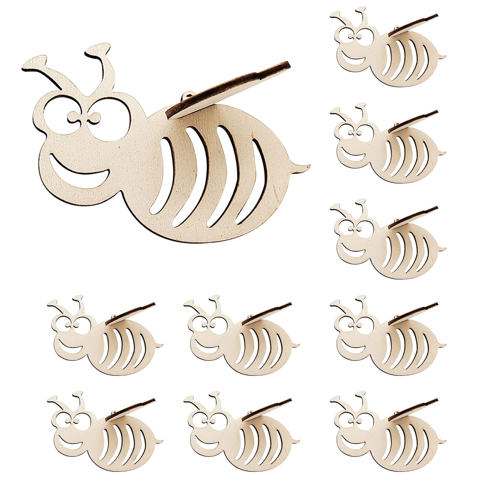 10pcs Friendship Bee Decoration Wooden Bee Festival Sisters Friendship