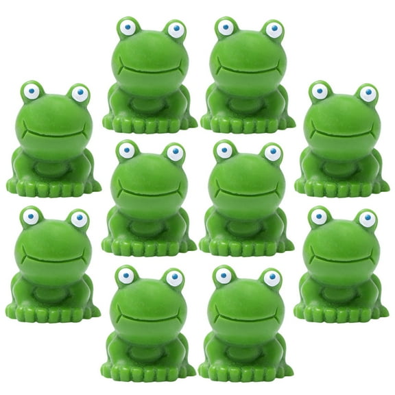 10pcs Frogs Ornament Animal Sculpture Outdoor Sculpture Decor Gift