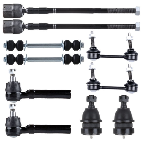 10pcs Front Rear Sway Bars Tie Rods Ball Joints For 1999-2004 Ford Mustang