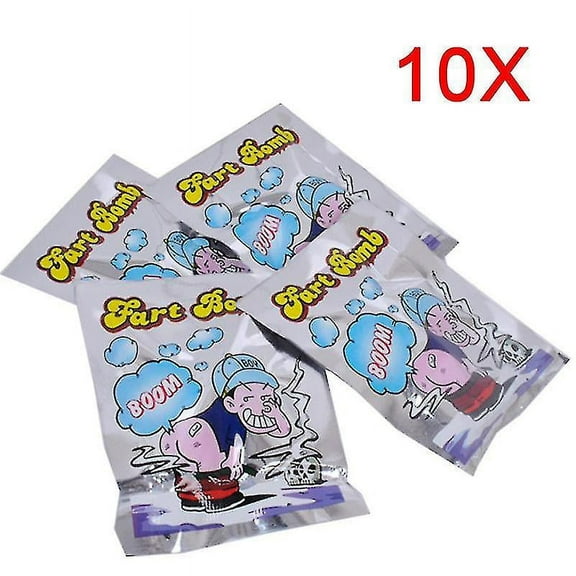10pcs Funny Fart Bomb Bag Stink Bomb Explosion Smelly Funny Toys