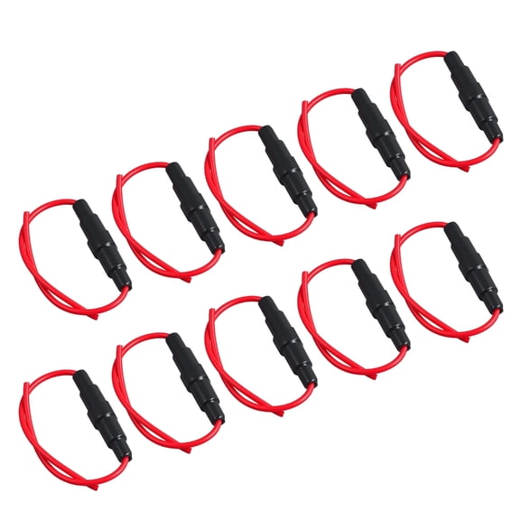 10pcs Fuses Tube Socket Strong ABS Brass Base Easy Installation Merge Holders Adapters Quick Fixing for Electrical Use