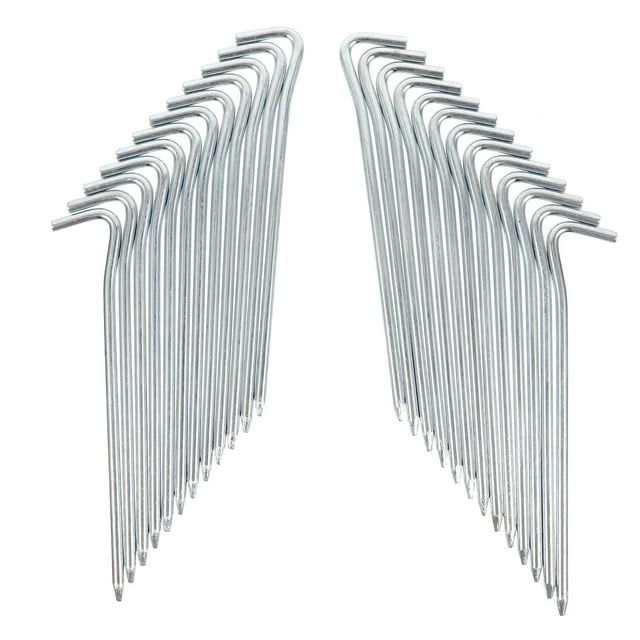 10pcs Galvanized Iron Tent Stakes Metal Tent Pegs Yard Camping Tent