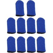 10pcs Game Finger Sleeves Anti Sweat Game Thumb Cover Cots Touch Screen Finger Sleeves for Tablet Mobile Black