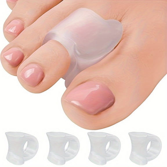 10pcs Gel Toe Separators for Foot Comfort & Support Waterproof, Latex-Free Spacers for Big Toe & Hammer Toe Ergonomic Design, One Size Fits Most, All-Day Wear, Transparent Gel Material,