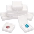 thumbnail image 1 of 10pcs Gem Display Box 10pcs Clear Acrylic Diamond Storage Box Loose Diamond Display Case Square Jewelry Case Gemstone Containers with Lid Sponge for Gems Diamond Jewelry Display 1.6x1.7inch, 1 of 6