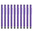 thumbnail image 1 of Uxcell 10Pcs Glitter Rhinestone Stylus Pens for Touch Screens Universal Metal Capacitive Pen Purple, 1 of 7