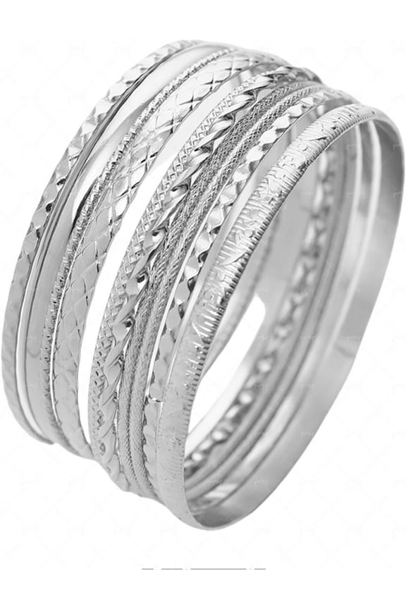 10pcs Gold Bangle Bracelets Set Gold Silver Plated Boho Vintage Multi Layer Chunky Stackable Indian Textured Metal Bracelets for Women Minimalist Wedding Bridal Prom Party Trendy Jewelry Gifts