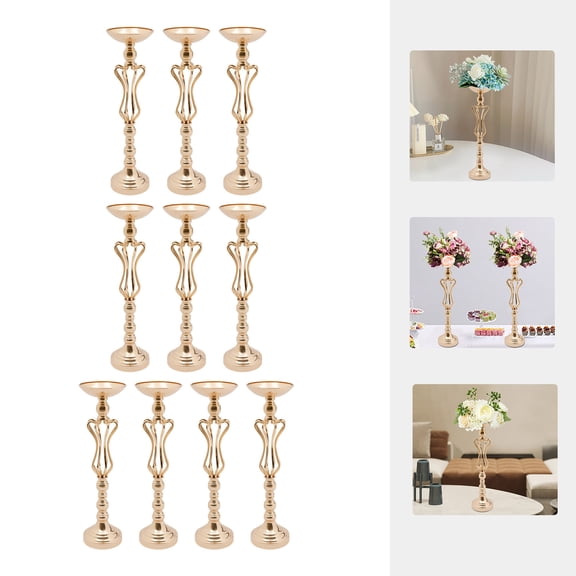 10pcs Gold Metal Vases for Centerpieces for Wedding Table Party, Wedding Centerpieces for Tables, Accessories for Wedding Centerpieces