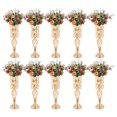 thumbnail image 1 of 10pcs Gold Vases for Wedding Centerpieces with Crystal Beads Home Decor, 1 of 7