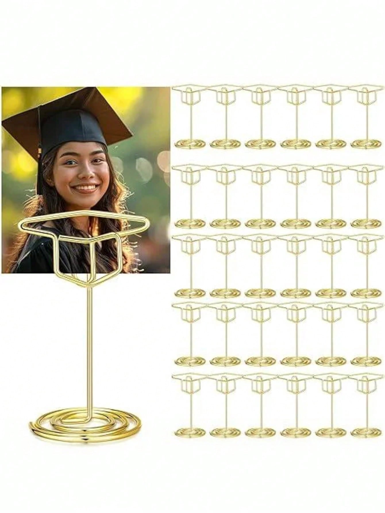 10pcs Graduation Cap Table Number Plate Holder Graduation Cap Display ...