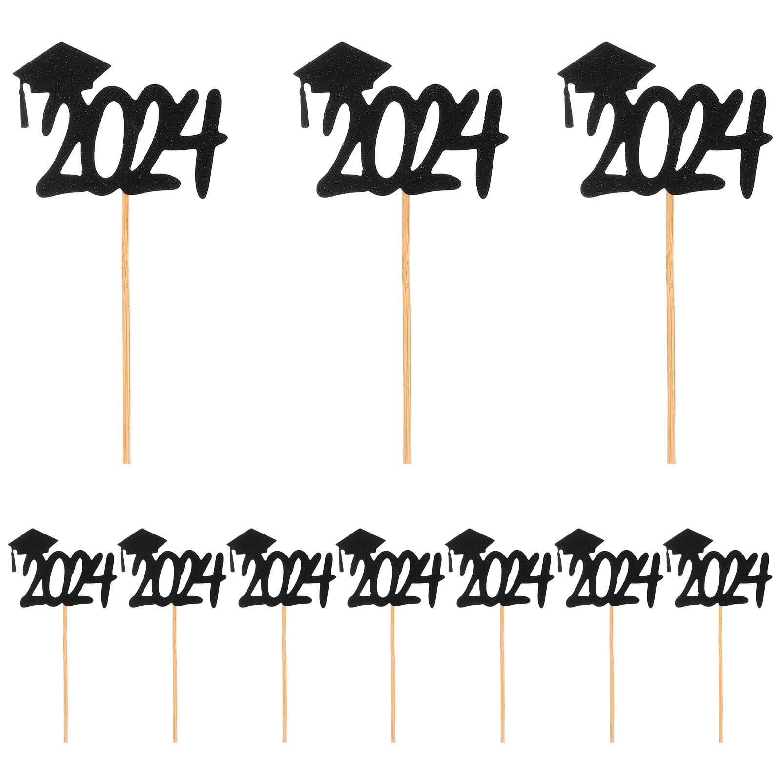 10pcs Graduation Cupcake Toppers Cake Pick Decoration Paper Cake Topper ...