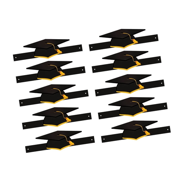 10pcs Graduation Hat with Tassels for Kindergarten and Preschool Graduating Event Easy To Assemble Paper Headwear
