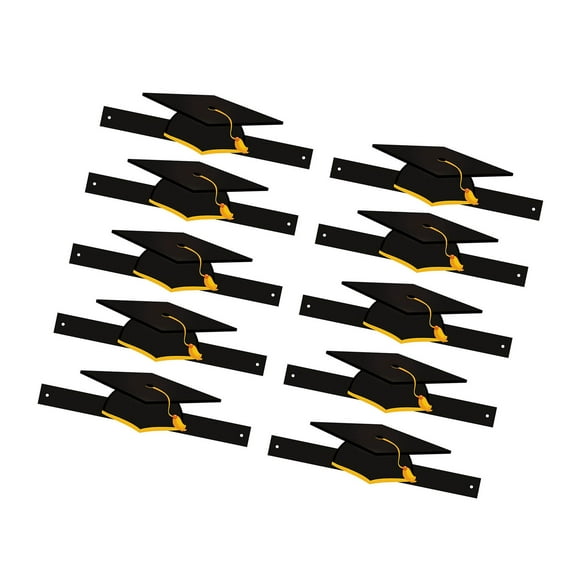 10pcs Graduation Hat with Tassels for Kindergarten and Preschool Graduating Event Easy To Assemble Paper Headwear