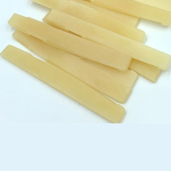 10pcs Guitar Unbleached BONE Saddle nut bridge 72X3X9mm acoustic Luthier US FAST SHIPPING