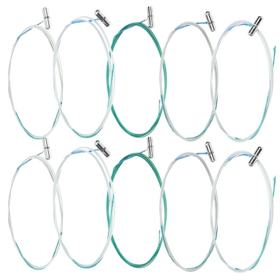 GAXIRE Guzheng Strings Assorted Color Metal 10Pcs 53.1x0.4x0.1In