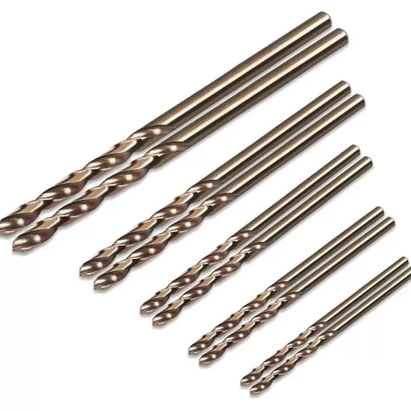 10pcs HSS-Co Drill Bit Set for Stainless Steel 135 Degree Split Point Tip, for High Tensile Steels