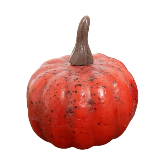 10pcs Halloween Foam Pumpkin Decorations Dark Green Artificial Pumpkins for Fall Home Decor Table Centerpiece Halloween Party Supplies Seasonal Props, 1Pack Red