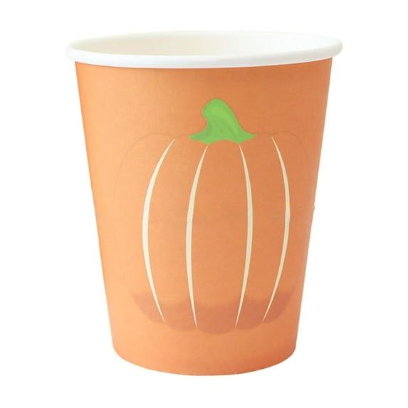 10pcs Halloween Paper Cup, 3.5 Inch High Party Dinner Cup Thanksgiving Harvest Fall Decorations for Parties, Picnic and Family Gatherings