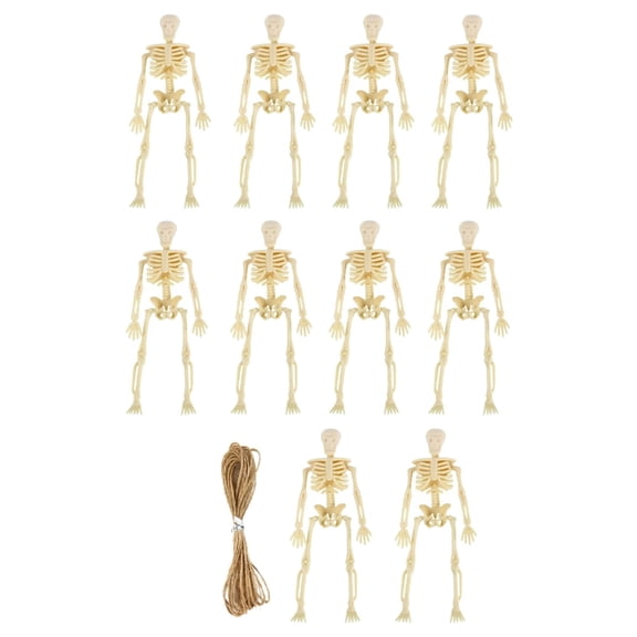 10pcs Halloween Skeleton Skull Bone Hanging Ornament Halloween Party Decoration for Home Bar Horror Props