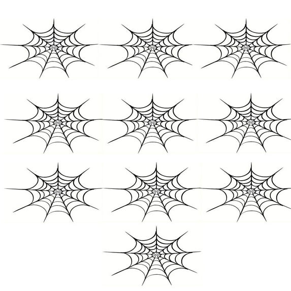 10pcs Halloween Spider Web Stickers for Car, Halloween Window Stickers Wall Decor Spiderw\eb Design Window Clings for Home Decor Party Supplies