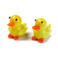 thumbnail image 1 of 10pcs Handmade Lampwork Miniature Duck Ornaments Duck Figurine Home Desktop Display Decoration Yellow 23.5x15x30mm Yellow, 1 of 4
