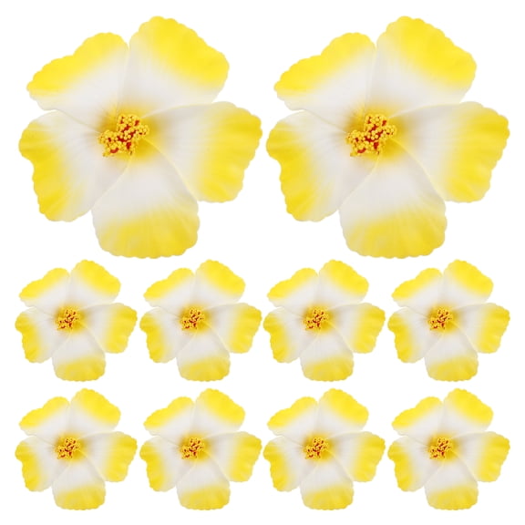 10 Pcs Hawaiian Hibiscus Flower Accessories Seaside Flowers