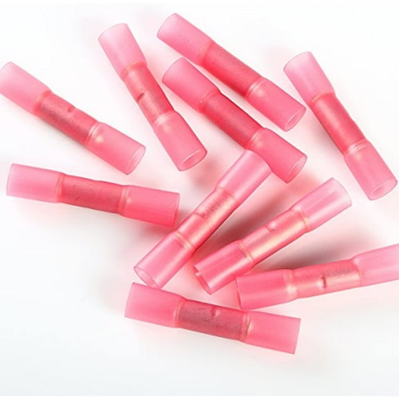 10pcs Heat Shrink Butt Connectors 8 Gauge Ga AWG Car Audio Power Ground Terminals
