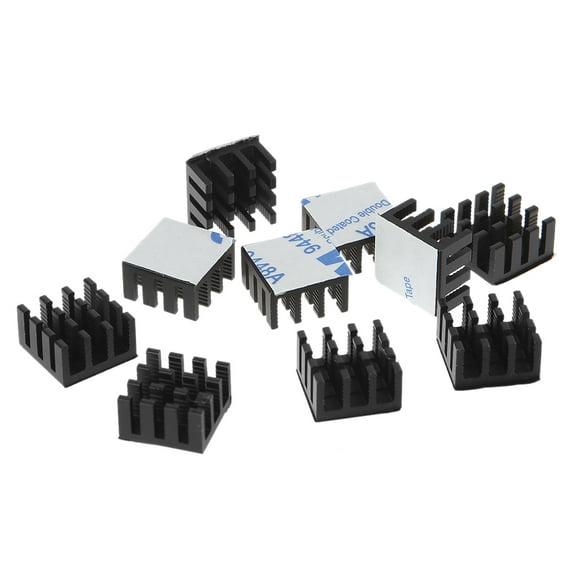 10pcs Heatsink Assortment Kit with for Thermal Tape Small Aluminum Heat Sink Set for Cooling PC Laptop CPU GPU