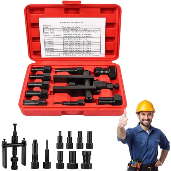 10pcs Heavy Duty Blind Hole Bearing Puller Tool Set, 2026 Upgraded Hub Extractor Tool, Internal Bearing Puller, Easy to Use, Secure Inner-Gripping Design & Wide Size Compatibility