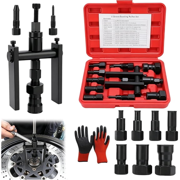 10pcs Heavy Duty Blind Hole Bearing Puller Tool Set, 8-25mm Motorcycle Inner Extractor Kit with Portable Storage Case, Inner Insert Bearing Removal Tool for Bearing Removal (1pc)
