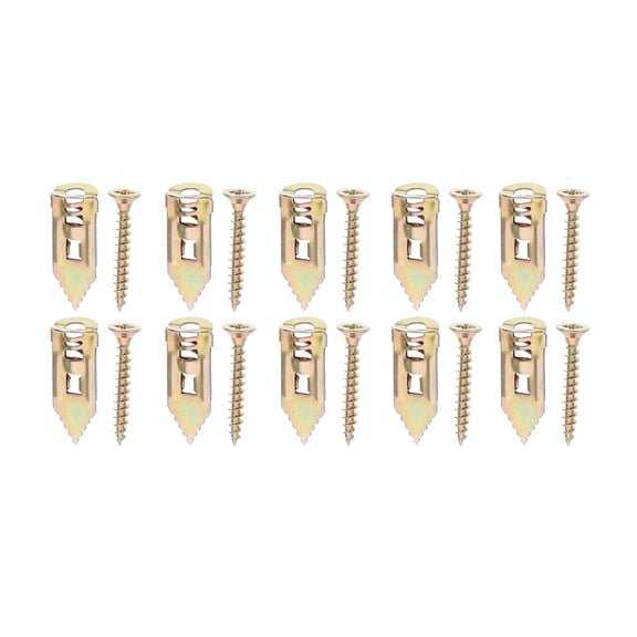 10pcs Heavy Duty Hollow Wall Anchors Cavity Wall Fixers Plasterboard Fixers (Golden)