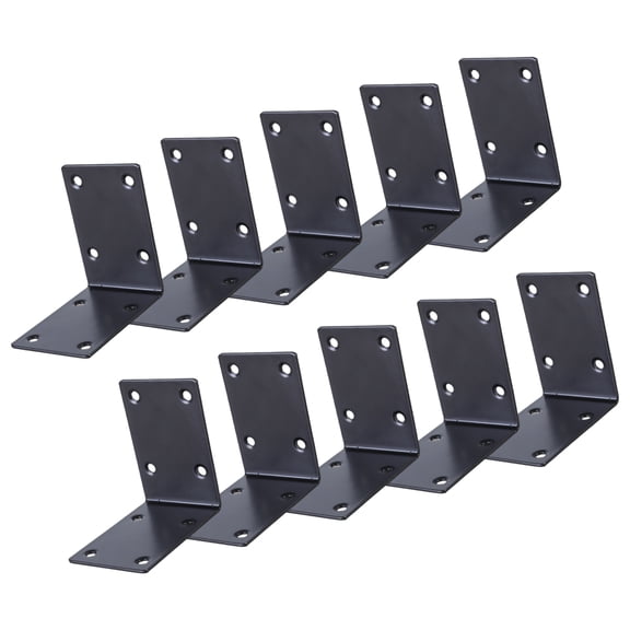10pcs Heavy Duty Steel L Angles Brackets Heavy Duty 90 Degree Steel L Brackets Easy to Use for Corner Shelf Support