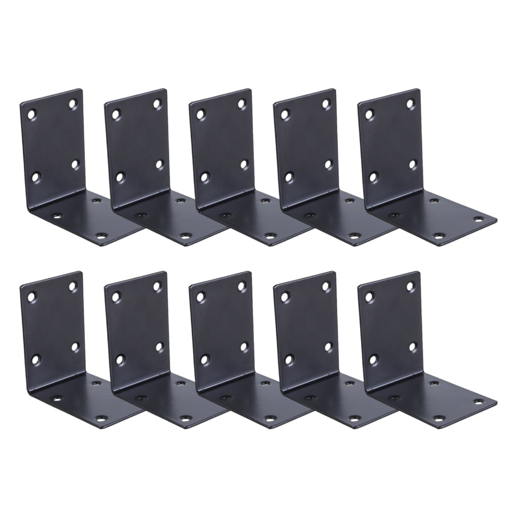 10pcs Heavy Duty Steel L Angles Brackets Heavy Duty 90 Degree Steel L Brackets Easy to Use for Wood Corner Shelf