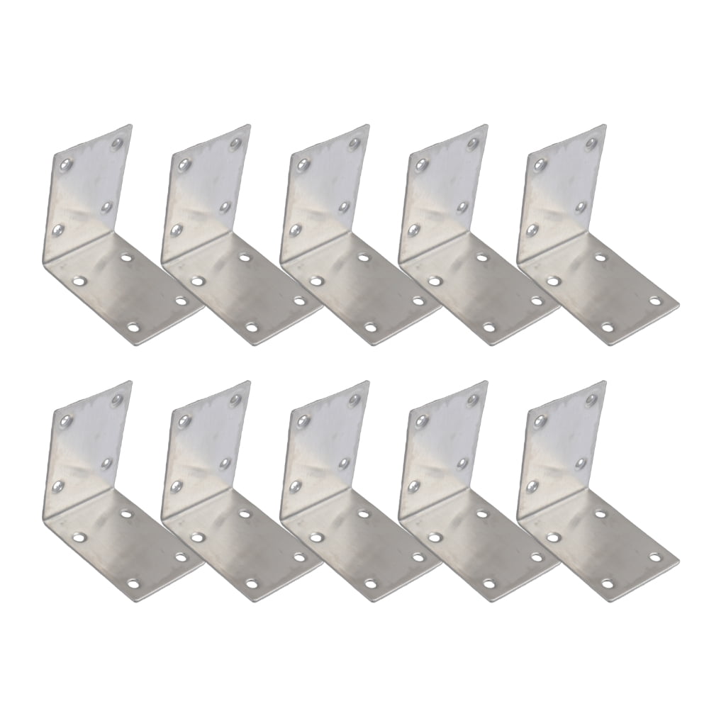 10pcs Heavy Duty Steel L Angles Brackets Heavy Duty 90 Degree Steel L Brackets Easy to Use for Wood Corner Shelf