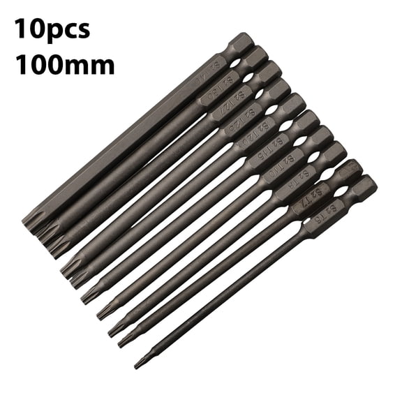 10pcs Hex Shank Magnetic Hollow Torx Screwdriver Bits Set T6 T7 T8 T10 T15 T20 T25 T27 T30 T40 Hand Tools Accessories