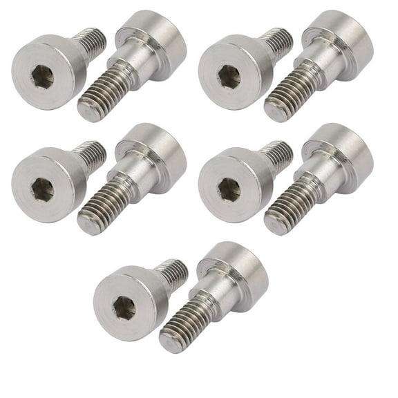 10pcs Hex Socket Shoulder Bolt 8mm Shoulder Dia 6mm Shoulder Length M6 Thread