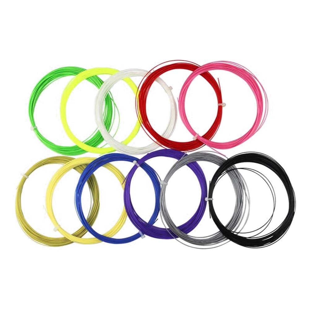 10pcs High Elastic Durable Badminton Racket String Racquet Replacement Lines (Random Color)