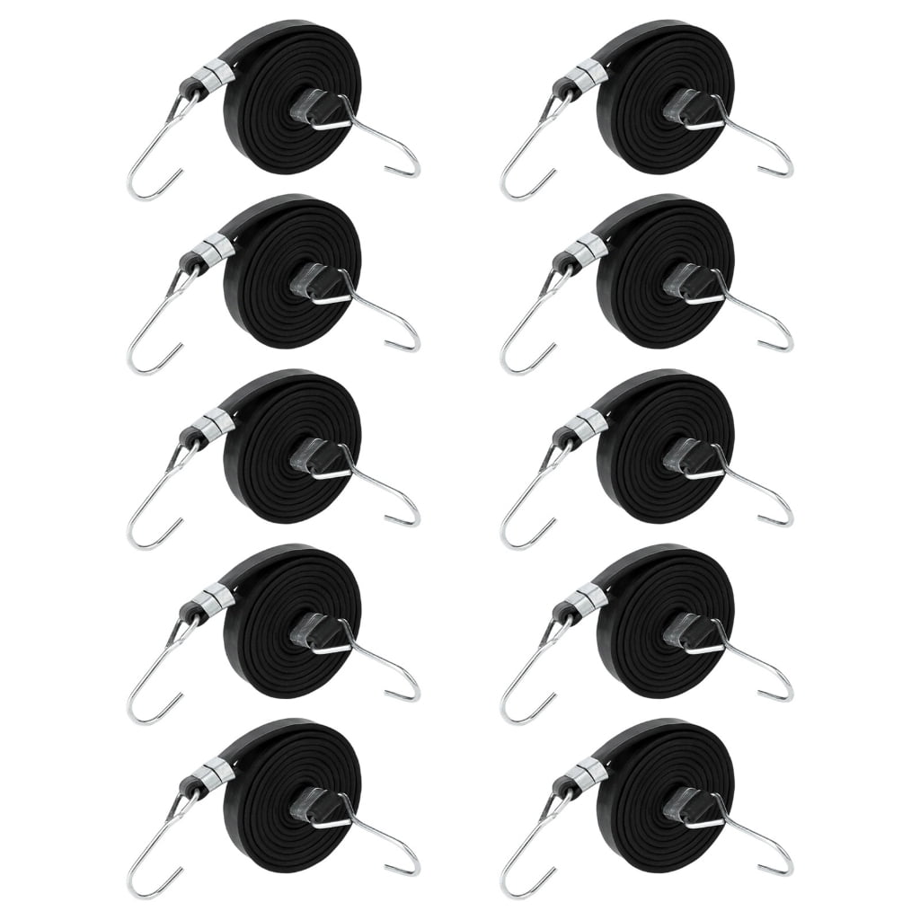 10lots Elastics Luggage Strap Wide Durability Hook Heavy Type Bungees Cord for Motorcycles Bike Rack