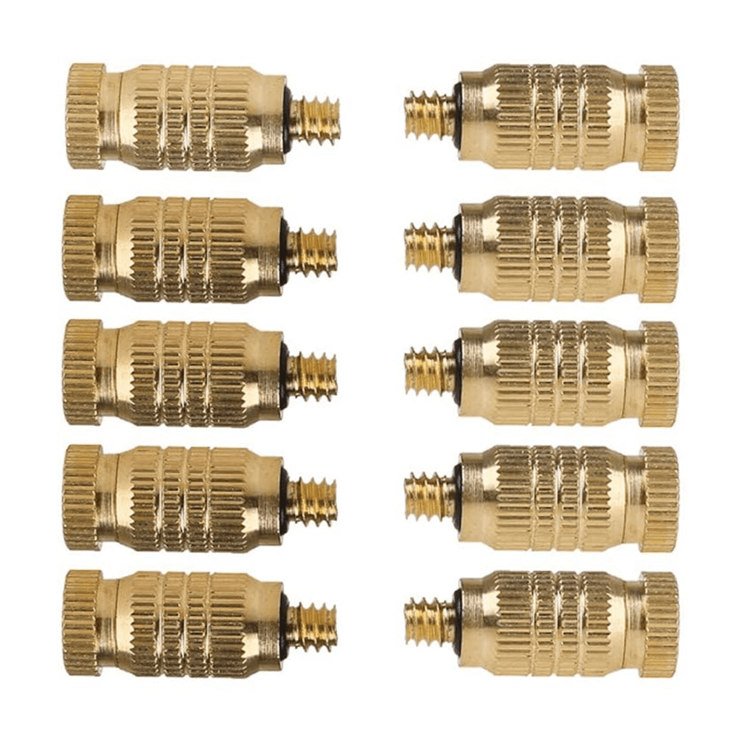 10pcs High Pressure Brass Mist Nozzles, Fogging Spray Head Misting