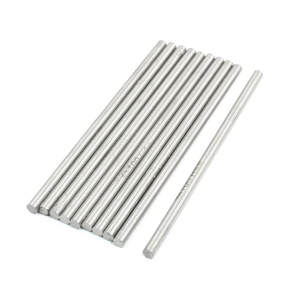 10pcs High Speed Steel CNC Round Rod Shaft Silver Tone 100mmx4mm