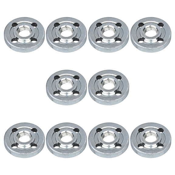 10pcs High Strength Alloy Grinder Flanges For 100mm Angled Grinders Rustproof Multiple Size Universally With Hexagonal Nut Design