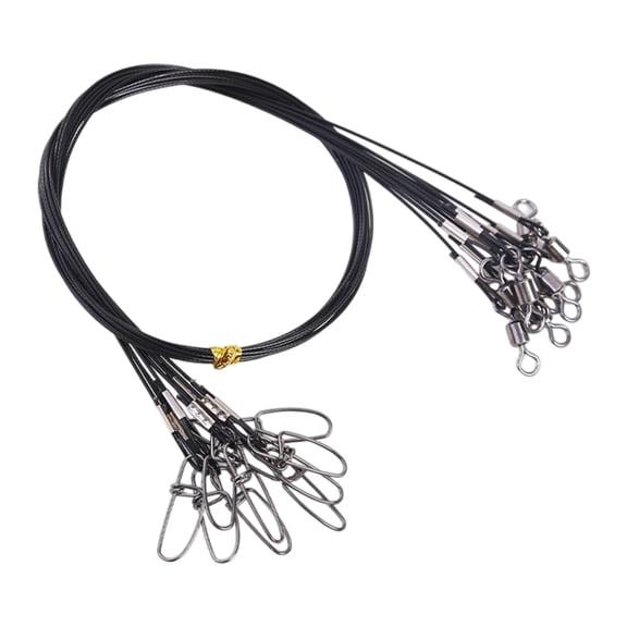 10pcs High Strength Fishing Wire Leader Line Stainless Leaders Rigs for Lures Baits Hooks