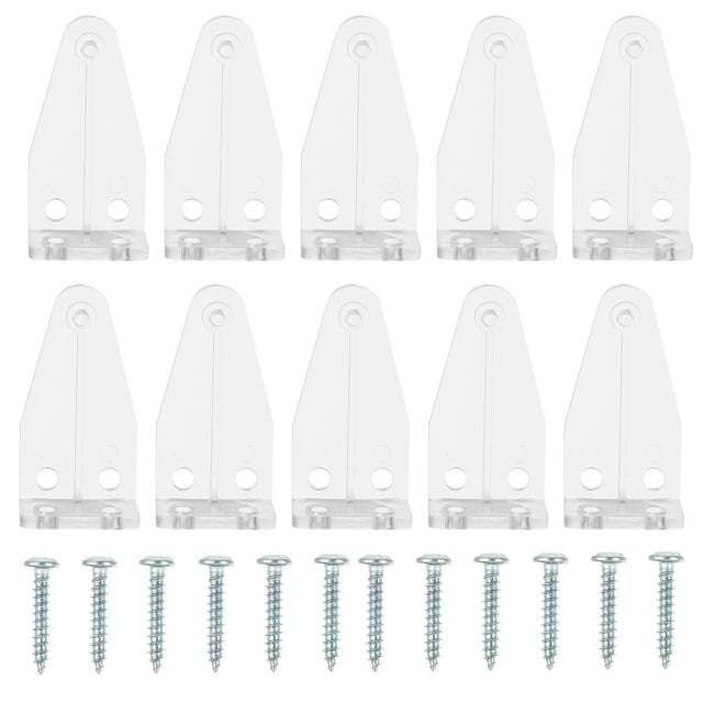 10pcs Hold Down Brackets Blinds Bottom Rail Holder Clips Clear Plastic Blinds Brackets