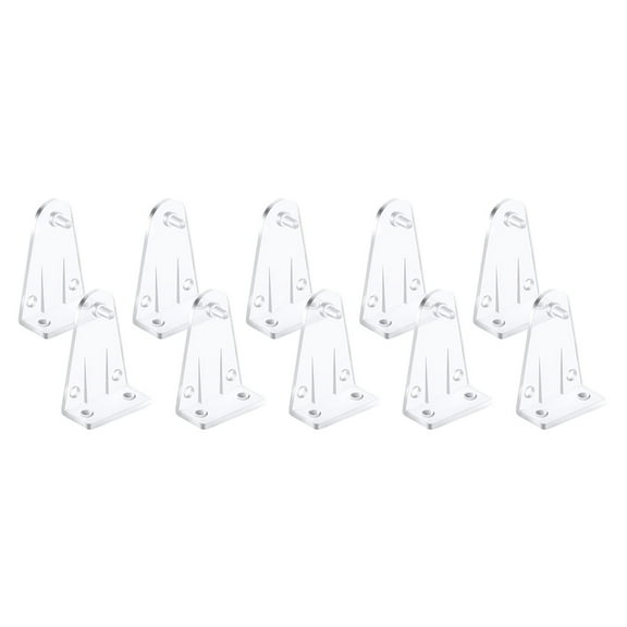 10pcs Hold Down Brackets Clear Plastic Blinds Bottom Rail Holder Clips for 2 Inch Horizontal Blinds Window Shades
