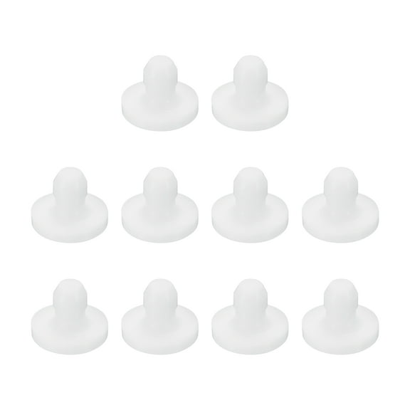 Uxcell 10Pcs Hole Plug 1/8 inch Button Plugs Fit for 3mm Hole, Snap in Locking Hole Tube Plug Gel, White